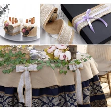 1m/Roll] Hemp Roll Lace Lace Vintage Handmade DIY Materials Wedding Decorative Lace Cloth Holiday Crafts Hemp Roll Lace Linen Roll Handmade Knitting Materials Home Decorative Lace Curtains Tablecloth Lace Edging Clothing Accessories
