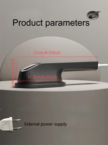1 pieza Vaporizador de ropa portátil, Mini plancha eléctrica, Plancha portátil para el hogar, Plancha de calentamiento instantáneo, Protección de control de temperatura inteligente, Temperatura constante, Planchado plano/colgante de doble uso, Panel grande y suave, Ajuste multigrado, Planchado sin daños, Adecuado para el hogar, viajes, viajes de negocios y otros escenarios, Elimina arrugas de la ropa de manera eficaz, Planchado instantáneo, Creando un estilo de vida refinado