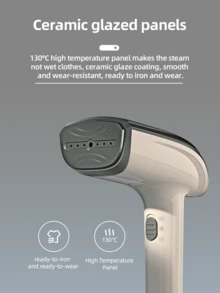 1 件手持式电熨斗，便携式智能服装蒸汽机，紧凑型旅行熨斗，家用挂烫机，迷你蒸汽熨斗，即时加热，智能温控，多档调节，无皱熨烫，适合家庭、旅行、商务旅行，熨烫顺畅，打造精致生活，有白色和黑色可供选择。 - 查看 10