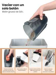 Sejoy Aspiradora Stick, 3 en 1, aspiradora ligera con cable de mano, potente aspiradora de succión para dormitorio pequeño, portátil con filtros HEPA, para sofá, cortinas, suelo duro, pelo de mascotas - Tipo de Enchufe A USA (110-127V) - Ver 9