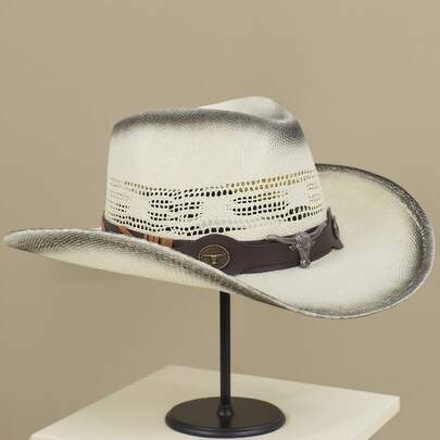 Breezy Summer Style ✨Lightweight & Breathable | Chic Woven Patterns | UV-Shading Wide Brim,Sweat-Proof Inner Band + Statement Hat Band For Comfort & Flair!Perfect For Casual Wear Or Costume Looks-Add Effortless Charm!