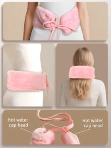 1pc Elongated Hot Water Bottle, Fill-In Warmer, Durable Anti-Explosion, Winter Heating Accessory (Due To Different Batches, The Lining Lines And Colors May Vary Slightly. We Apologize For Any Inconvenience Caused. Ribbon Fabric, Rib Color And Pattern Are Randomly Shipped) - Default - View 11