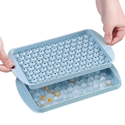 1 件冰格制冰机带盖冰格，104 个格子冰格，大号冰格适用于冰箱圈、冰块、鸡尾酒、威士忌、茶、咖啡