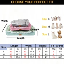 1 件格子装饰柔软、透气、凉爽宠物床,可水洗、耐咀嚼、不掉毛,适合所有季节,适合小型、中型和大型猫狗 - 灰色 - 查看 3