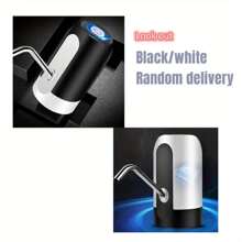 1 Stück USB aufladbare elektrische Wasserpumpe, kompaktes und elegantes Design, einfache Installation, bequem und praktisch, Einknopf-Betrieb, blaue Lichtanzeige, USB-Ladefunktion, kann ca. 6 Eimer mit 19L Flaschenwasser bei voller Ladung pumpen, Wasserpumpenmotor