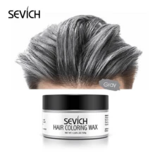 sevich Temporary Hair Color Wax For Men & Women - DIY Styling Wax (Easy Wash Out) | Mix & Create Custom Colors | Perfect For Theme Parties, Cosplay & Daily Fun(Grey) - Gray - 查看 4