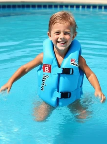 1 件充气 ABC 游泳背心，3 种颜色黄橙蓝浮力辅助游泳夹克便携式充气背心适用于游泳浮潜皮划艇桨划船和其他低冲击水上运动充气浮潜背心浮潜夹克