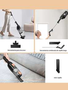 Sejoy Aspiradora Stick, 3 en 1, aspiradora ligera con cable de mano, potente aspiradora de succión para dormitorio pequeño, portátil con filtros HEPA, para sofá, cortinas, suelo duro, pelo de mascotas - Tipo de Enchufe A USA (110-127V) - Ver 8