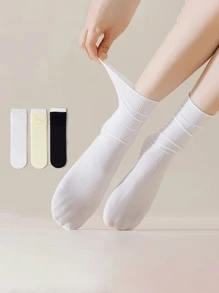 1/10 双纯色图案男女情侣运动袜中筒袜春夏节日礼物（无卡）