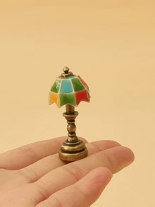 Accesorios de fotografía de escena en miniatura de estilo retro para casa de muñecas, incluyendo modelos de lámparas de vidrio - Multicolor - Ver 2