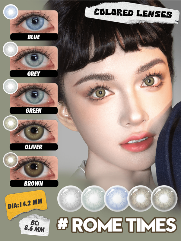 Lalens 1 Paio di Lenti a Contatto Colorate Oliver, Trucco per gli Occhi, Uso Annuale, Lenti a Contatto Colorate con Diametro Ampio di 14,20 mm per la Bellezza Quotidiana degli Occhi, Laurea, Compleanno, Vacanze, Estate, Autunno, Moda Elegante, Donne, Trucco, Cosmetici, Feste, Spiaggia, Viaggi, Campeggio, Outdoor, Scuola, Campus, Festival, Decorazione, Regalo, Presente, Ragazza Rosa, Cosplay, Ognissanti, Costume, Charme, Vibrazioni