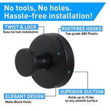 2/4 Pcs No Drill Suction Cup Hooks, Quality Suction Cup Hooks, Suction Cup Hooks For Shower, Towel, Coat, Robe For Hanging Up To 15 Lbs, Suction Cup Hooks For Shower Caddy, For Shower, Bathroom, Kitchen, Glass Door, Mirror - Ánh sáng rực rỡ - Xem 10