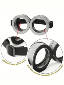 3 件套万圣节成人配饰套装，复古护目镜、黄色无檐小帽、手套，适合男女蒸汽朋克角色扮演派对套装 - 彩色 - 查看 3