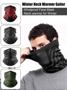 1pc Winter Neck Warmer Gaiter Balaclava Windproof Face Mask For Ski,Snowboard,Running,Fishing