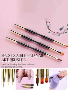 35/31pcs Professional Nail Art Brush Set - 3D Gel Brushes, Acrylic Brushes, Salon-Grade Nail Tools, Suitable For Home Manicure And Salon Use - Multicolor - View 4