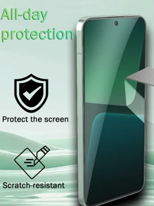 2 片钢化玻璃屏幕保护膜，适用于小米红米手机，防刮，表面光滑，易于安装，隐私保护膜 - 黑色 - 查看 2