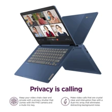 Lenovo IdeaPad Slim 3 Chromebook Laptop, 14'' Full HD Display, 8-Core MediaTek Kompanio 520, 4GB RAM, Wi-Fi 6,  OS, Abyss Blue - 深淵藍 - 查看 2