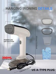 1 件手持式电熨斗，便携式智能服装蒸汽机，紧凑型旅行熨斗，家用挂烫机，迷你蒸汽熨斗，即时加热，智能温控，多档调节，无皱熨烫，适合家庭、旅行、商务旅行，熨烫顺畅，打造精致生活，有白色和黑色可供选择。 - 查看 11