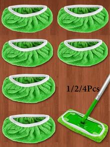 Reusable Mop Pads, Dry & Wet Dual-Use Flat Mop Covers, Washable Mop Pads, Suitable For Hardwood Floor Cleaning: Durable, Highly Absorbent, Dry & Wet Dual-Use, Fits Most Flat Mops, No Mop Head Included, Efficient Floor Cleaning Tool | Suitable For Various Surfaces | Highly Absorbent Material