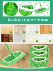 Paños de mopa súper absorbentes y reutilizables, paño de limpieza de poliéster adecuado para el cuidado de pisos secos y húmedos, fácil de reemplazar los paños para la limpieza del hogar, limpieza en seco y húmedo | Paño conector seguro | Paño de limpieza, mopa de limpieza de pisos