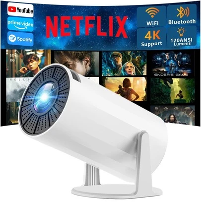 XBJ Mini 1080P HD Projector, Equipped With An Android System, Is A Convenient Outdoor 4Kprojector. It Is Highly Versatile, Automatic Keystone Correction, Manual Focus Camping Projector Projector Home Theater.Suitable For Various Scenarios Such As Home Entertainment, Outdoor Activities, Camping Trips, Social Gatherings, And Office Meetings. It Offers Enhanced Convenience And Practicality, Making It An Ideal Choice For Different Needs.Back To School Season.