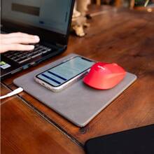 1pc Custom Leather Wireless Charging Mat,Leather Mouse Pad,Personalized Wireless Phone Charger,15W Fast Charger,Gift For Her,Docking Station, Anniversary,Father's Day Gifts