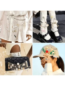 30pcs/Set Elegant Faux Pearl Butterfly Brooch, French Style Women Brooch, Ideal Gift To Decorate Personalized Shoes Or Other Accessories Halloween Halloween Accessories Teachers Day