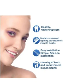 4/8/12/16 件 1 厘米直径替换电动牙刷头，兼容系列/PRO 系列/D 系列电动牙刷 - 彩色 - 查看 5