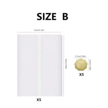 10个/批空白半透明信封，带贴纸，适用于邀请函、明信片、欧式礼盒留言卡信封、婚礼商务信函 - 無色 - 查看 12