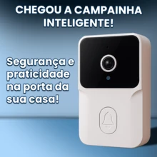 Campainha Sem Fio Inteligente Com Interfone Câmera Wi-fi  Casa Resendencial - Branco - Visão 2