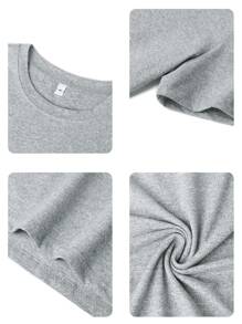 男孩和青少年学生休闲印花圆领短袖T恤，夏季上衣