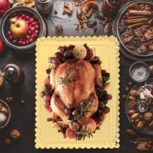 10PCS Scallop Edge Rectangle Paper Trays, Heavy Duty Disposable Golden Cardboard With Greaseproof Coating, Perfect For Elegant Dessert Table Serving Parties, Cupcake Display, Birthday Party, Wedding - Gold - View 10