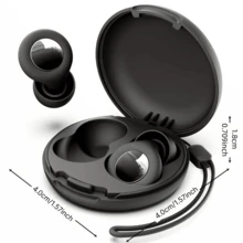 airskyce 2副3.35英寸黑色降噪耳塞，柔软可重复使用硅胶材质，降噪等级30dB，配有便携收纳盒，适合对噪音敏感的人群，可用于音乐会、旅行、专注工作等场合。母亲节鲜花、送给妈妈的个性化礼物、母亲节礼物、母亲节手工制品、母亲节礼物、送给妈妈的手工贺卡、50美元以下母亲节最佳礼物