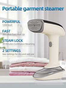 1 件手持式电熨斗，便携式智能服装蒸汽机，紧凑型旅行熨斗，家用挂烫机，迷你蒸汽熨斗，即时加热，智能温控，多档调节，无皱熨烫，适合家庭、旅行、商务旅行，熨烫顺畅，打造精致生活，有白色和黑色可供选择。 - 美規A型插(110-127V) - 查看 14