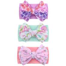 Heart Print Chiffon Bow Baby Headband, Suitable For 0-3 Years Old, Valentine's Day Love Design - Multicolor - View 3