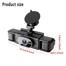 DVR auto IPS de 3 inci, 4 canale, 1080P HD, vedere nocturnă, senzor G, înregistrare în buclă, detectare mișcare, monitorizare parcare, alimentare brichetă 12V, cameră auto cu unghi larg, design compact, structură robustă, potrivit pentru călătorii pe șosea