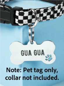 PETSIN 1pc Customized Personalized Pet Name,Dog Tag, Dog ID Tag, Dog Name Tag, Custom Dog Tag, Engraved Dog Tag, Black Dog Tag Personalized For Dogs, Bone Dog Tag,Beautiful Memory Gifts For Dad On Father's Day Ornamental Stylish,Vintage,Contracted,Cute,Cuties Unique,Customized Christmas Decor,Dog Name/ID Tags Personalized,Treasure Finds Ideal Gifts For Him Her,Family,Friends,Pet Lovers,Pet For Anniversaries,For Birthdays,For Christmas,For Housewarming,For Fall/Autumn/Winter - Silver - View 4