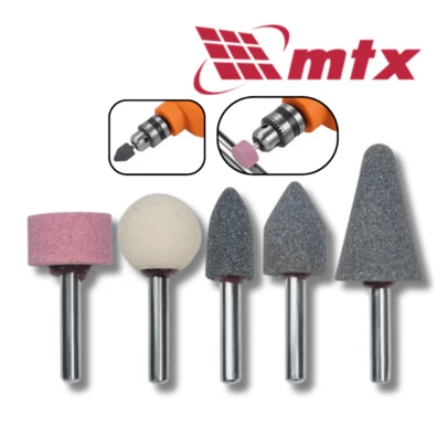 Kit Jogo de Ponta Montada 5 Pçs MTX para Mini Retífica Jogo Pedras De Moagem Para Furadeira Desbaste
