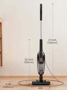 Sejoy Aspiradora Stick, 3 en 1, aspiradora ligera con cable de mano, potente aspiradora de succión para dormitorio pequeño, portátil con filtros HEPA, para sofá, cortinas, suelo duro, pelo de mascotas - Tipo de Enchufe A USA (110-127V) - Ver 2