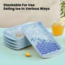 1 件冰格制冰机带盖冰格，104 个格子冰格，大号冰格适用于冰箱圈、冰块、鸡尾酒、威士忌、茶、咖啡 - 彩色 - 查看 5