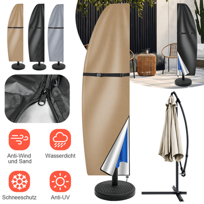 Lislark Abdeckung Sonnenschirm Schutzhülle Schirmhaube Marktschirm Ampelschirm Haube