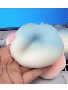 Zufällige Farbe langsam steigende Quetsch-Brot-Wolken-Knete, Stressabbau Spielzeug - Verschiedenfarbig - Übersicht 4