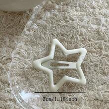 30 Stück weiße Sternhaarclips, modische Mädchen Haarzubehör, süße fünfzackige Sternhaarclips/BB Clips, geeignet für den täglichen Gebrauch, Haarklammern, Haarspangen, Haarclips, Haarspangen, Y2K Accessoires - Weiss - Übersicht 3