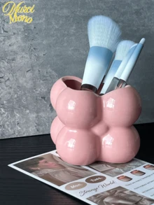 1 buah Wadah Penyimpanan Kuas Makeup Besar Transparan dengan Penutup Debu, Organizer untuk Eyeshadow, Foundation, Lipstik, Alat Kosmetik, Wadah Akrilik untuk Perlengkapan Kecantikan, Tempat Kuas Anti Debu, Fungsional, Desain Elegan, Hadiah untuk Pecinta Makeup - MultiWarna - View 3