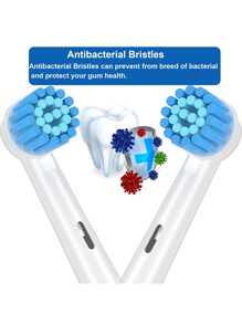 4/8/12/16 件 1 厘米直径替换电动牙刷头，兼容系列/PRO 系列/D 系列电动牙刷 - 彩色 - 查看 4