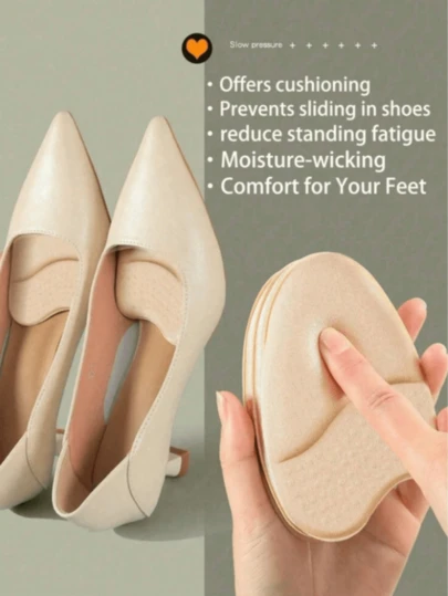 1 Cặp miếng lót giày cao gót mùa hè chống trượt ở mũi chân, chất liệu xốp thấm hút mồ hôi, đế lót thoải mái, phù hợp cho bé gái