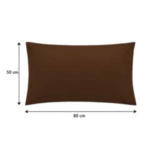 2 Fundas Para Almohada King Size De Microfibra tacto Algodón + bolsita Varios Colores - Café oscuro - Ver 2