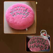 Harry Potter Happy Birthday Cake-Style Pillow - Cute Cartoon Plush Doll, Warm For Cuddling. Made Of Soft Rabbit Fur Fabric, With A Large Capacity. Perfect As A Holiday Gift.