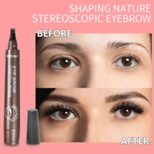 Eyebrow Pencil Makeup Kit, Eyebrow Pomade, Eyebrow Brush, Brow Pencil Kit For Natural Eyebrows - Dark Brow,Tips Eyebrow Pencil, Natural 3D Eyebrow Effect, Creates Natural Eyebrow Makeup, Waterproof, Sweat-Proof, Smudging-Proof And Long-Lasting, Easy Draw For Clear Eyebrows, Nice Gifts For Women,Cheap,Valentine's Day,Cheap Items,Travel,Travel Essential,Room Decor,Valentine's Gift,Cheap Stuff,Room,1 Dollar Items,Vacation Essentials,Gifts For Women,Bedroom,Valentine,99 Cent - Dark Brown 1 PC - View 1