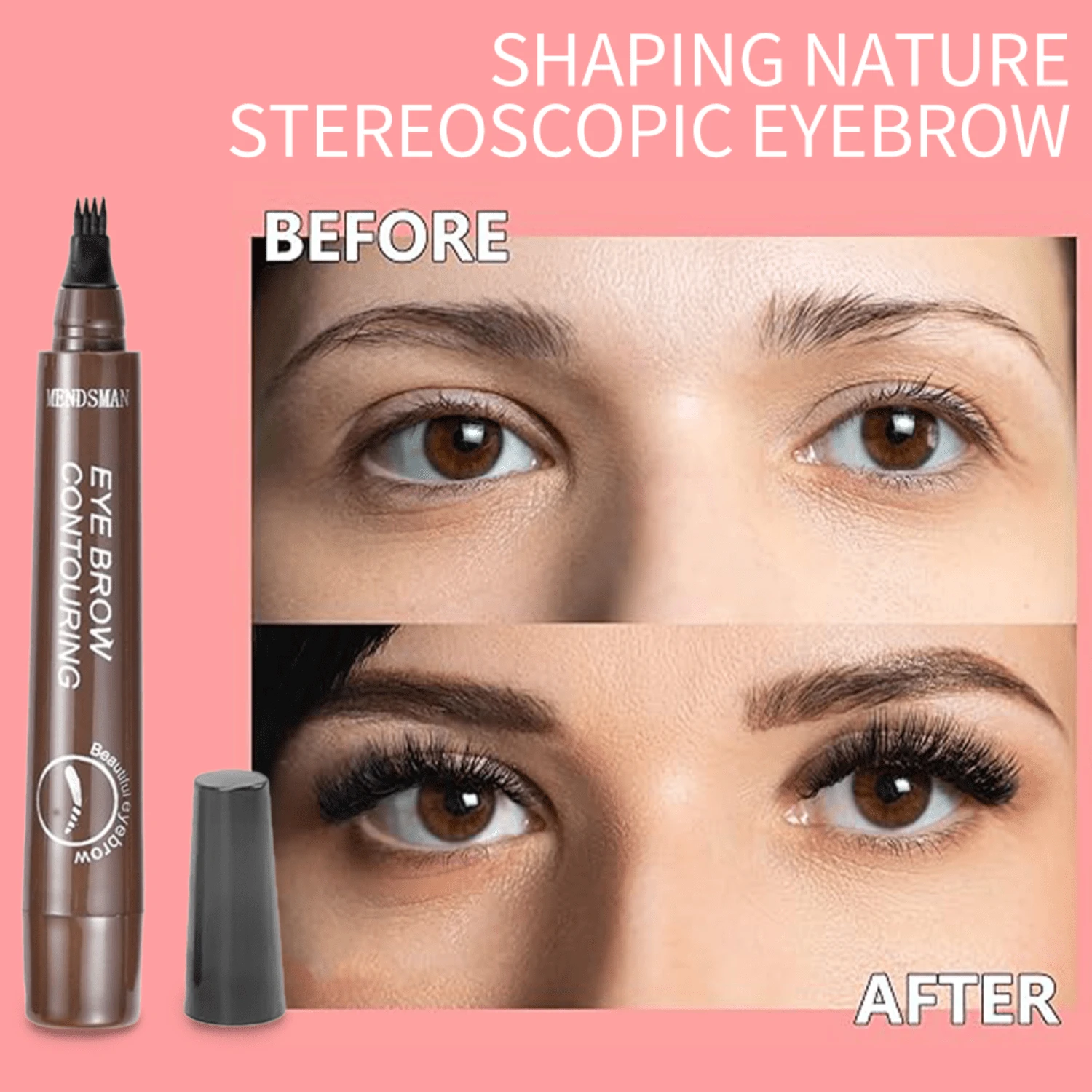 Eyebrow Pencil Makeup Kit, Eyebrow Pomade, Eyebrow Brush, Brow Pencil Kit For Natural Eyebrows - Dark Brow,Tips Eyebrow Pencil, Natural 3D Eyebrow Effect, Creates Natural Eyebrow Makeup, Waterproof, Sweat-Proof, Smudging-Proof And Long-Lasting, Easy Draw For Clear Eyebrows, Nice Gifts For Women,Cheap,Valentine's Day,Cheap Items,Travel,Travel Essential,Room Decor,Valentine's Gift,Cheap Stuff,Room,1 Dollar Items,Vacation Essentials,Gifts For Women,Bedroom,Valentine,99 Cent - Dark Brown 1 PC - View 1